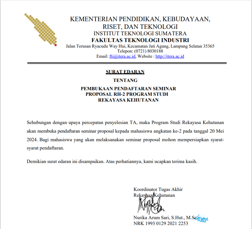 Read more about the article Pengumuman Pendaftaran Seminar Proposal RH-2